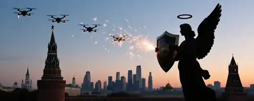 ЗАГОЛОВOK: Москва Защитила Небо от 40 Дронов