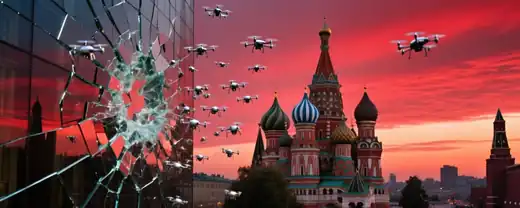 Защитные силы Москвы перехватили шесть дронов